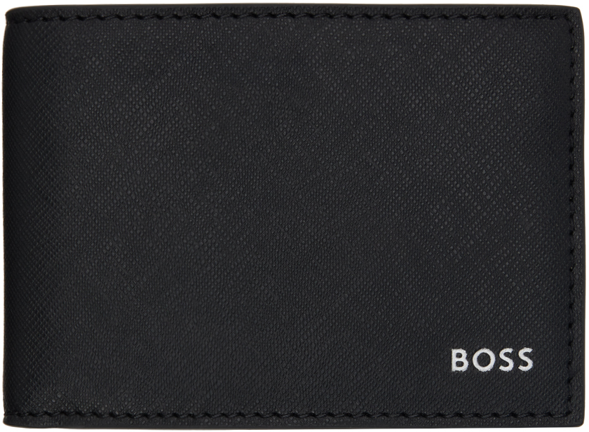 Shop Hugo Boss ブラック シグネチャ ストライプ 財布 In 001-black