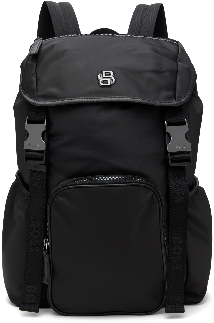 Black Double Monogram Backpack