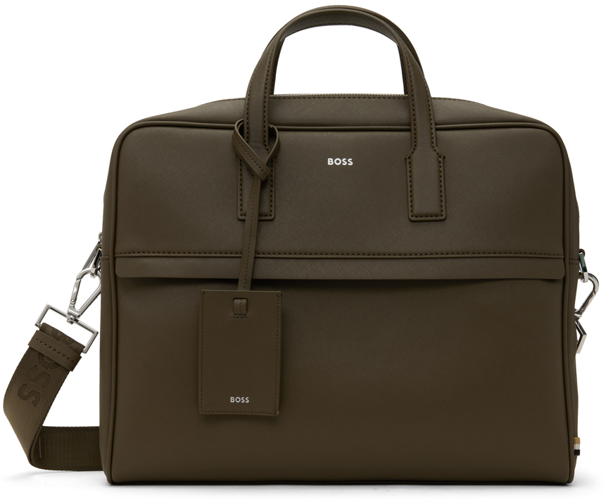 Black Saffiano Leather Briefcase