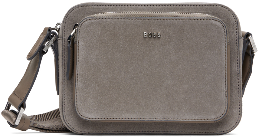 Shop Hugo Boss トープ スエード バッグ In 267