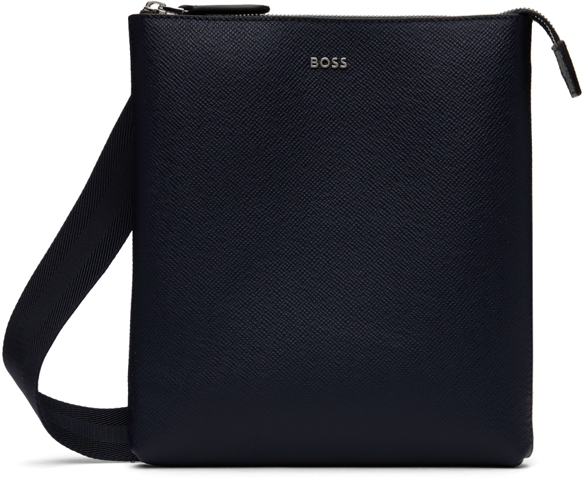 Shop Hugo Boss ネイビー カードケース＆エンベロープポーチ セット In 404-dark Blue