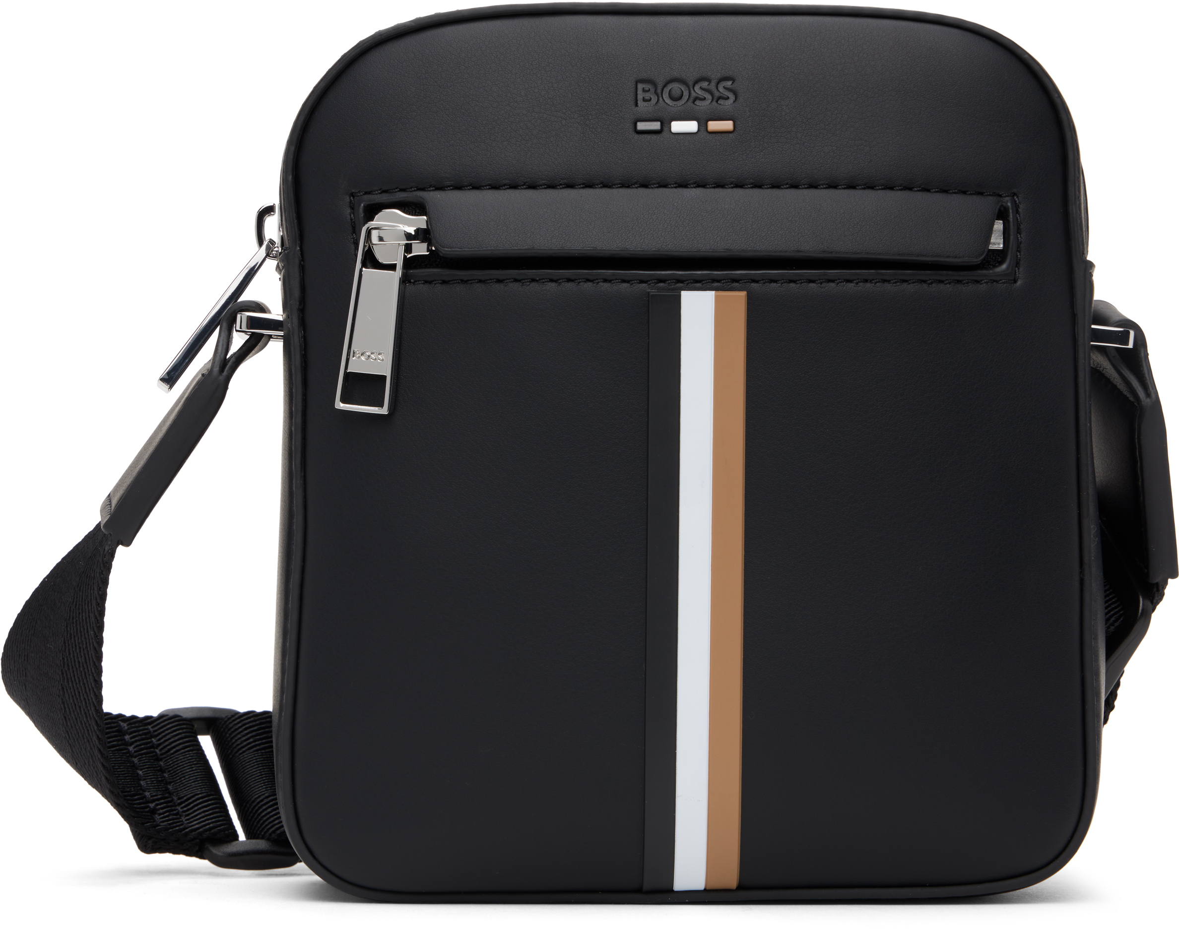 Black Signature Stripe Bag