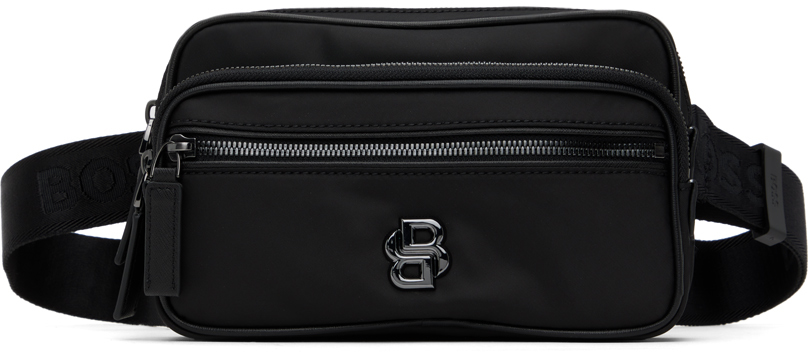 Black Twill Double B Monogram Belt Bag