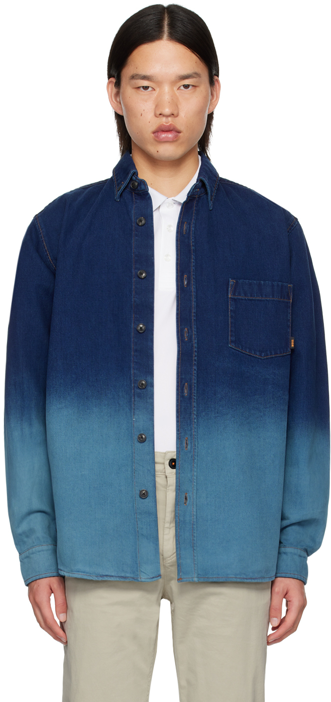 Blue Faded Denim Shirt