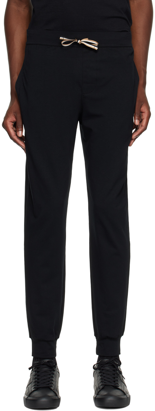 Shop Hugo Boss Black Printed Logo Sweatpants In Black 001