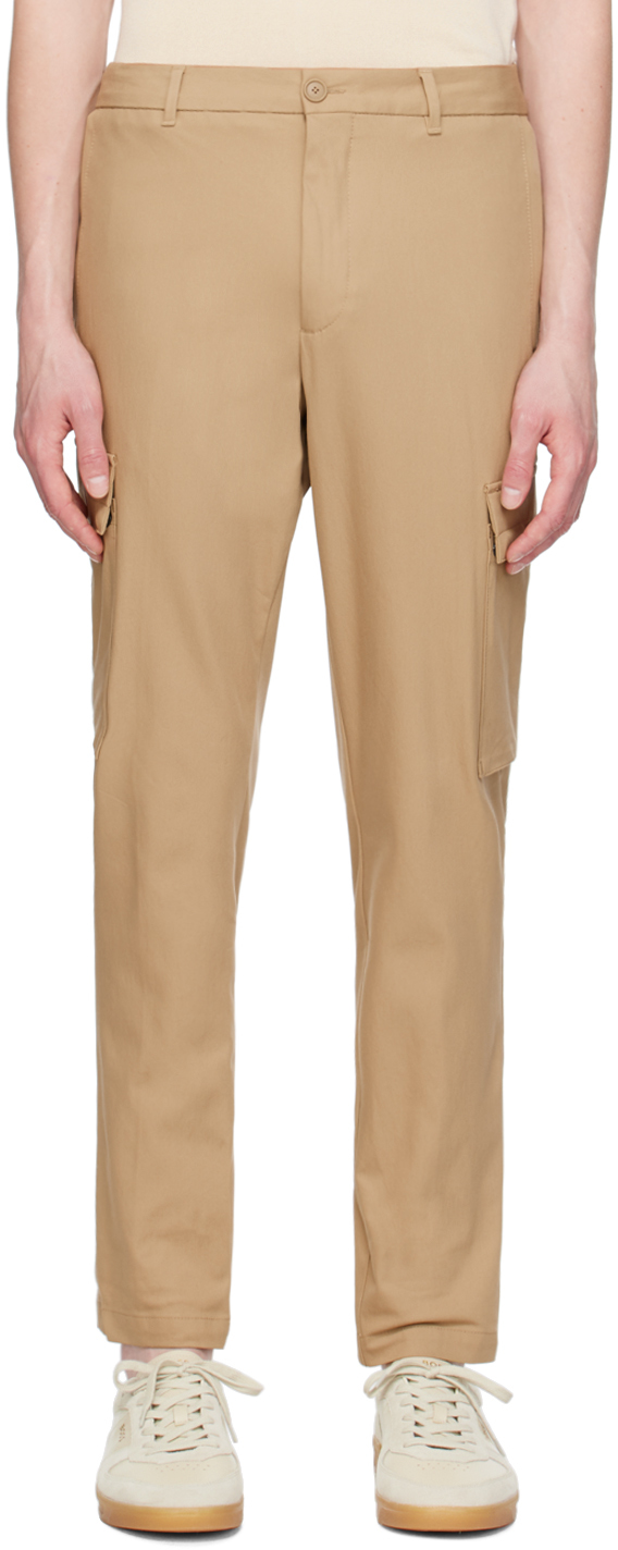 Beige Patch Cargo Pants