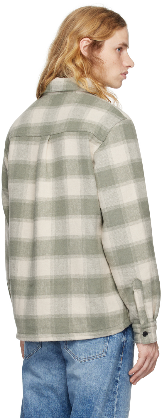 Hugo Boss Oversized-fit Overshirt In Checked Tweed With Point Collar In 271-light Beige