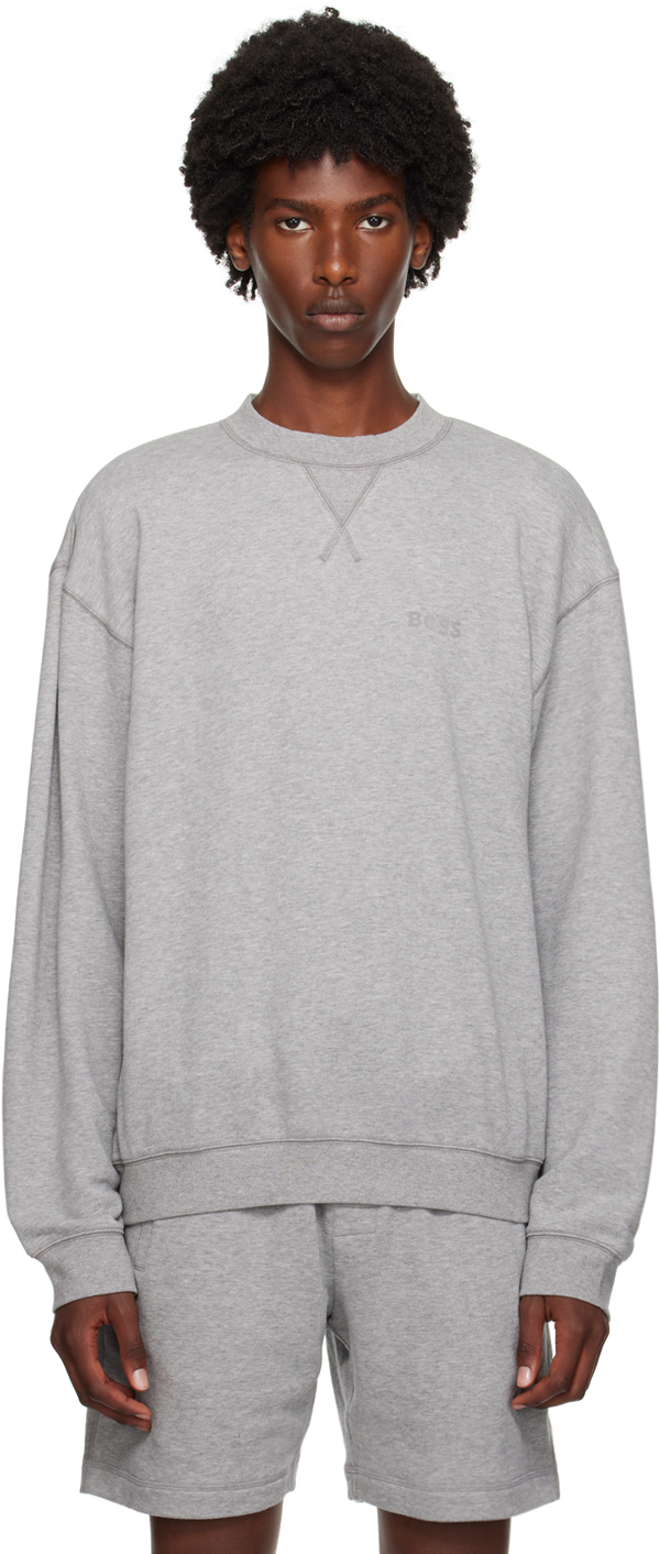 Gray Relaxed-Fit Sweatshirt