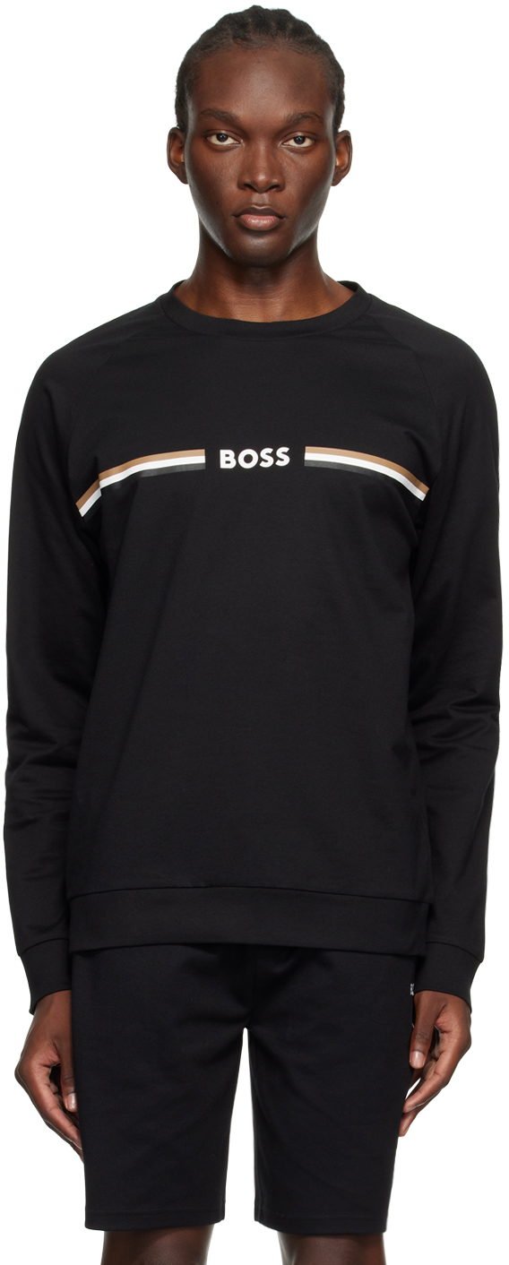 Black Signature Stripe Sweatshirt