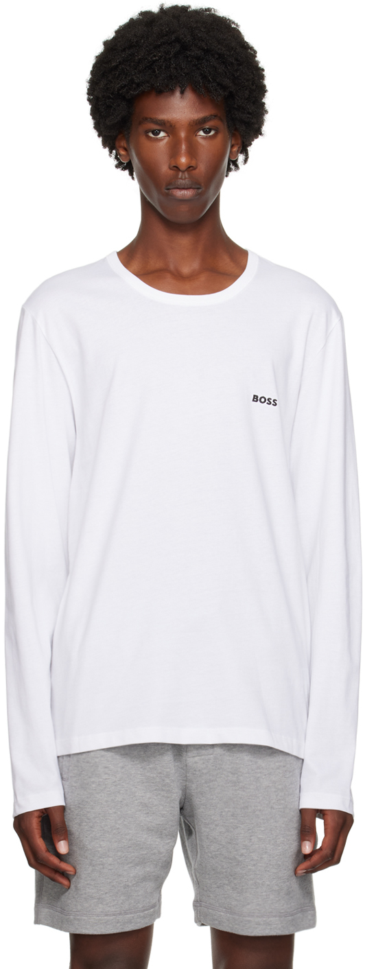 Shop Hugo Boss Three-pack Multicolor Long Sleeve T-shirts In Open Misc. 990