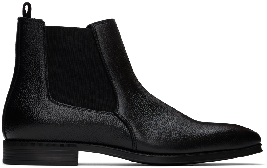 Black Leather Chelsea Boots