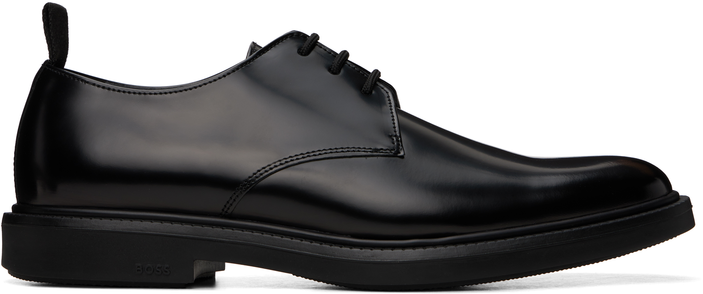 Black Polished Derbys