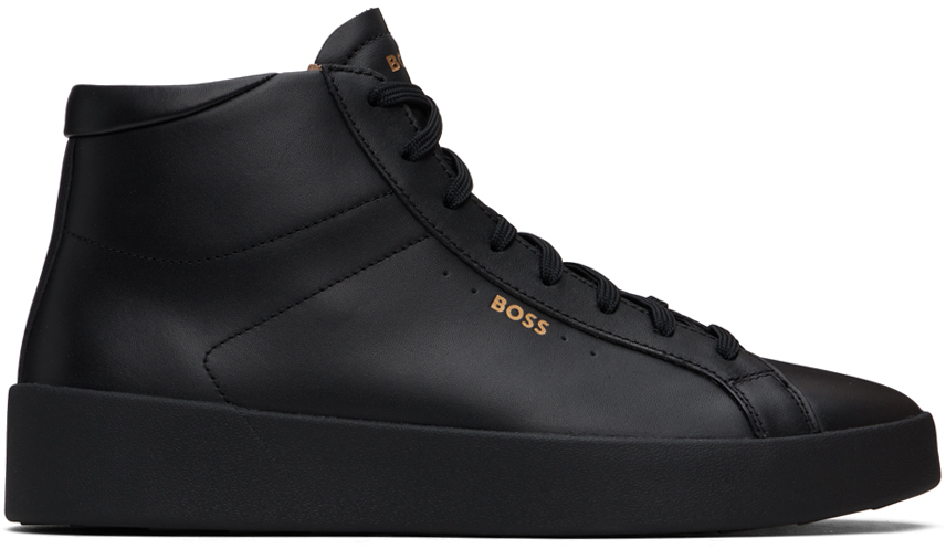 Shop Hugo Boss Black Belwar Hito Sneakers In 005-black