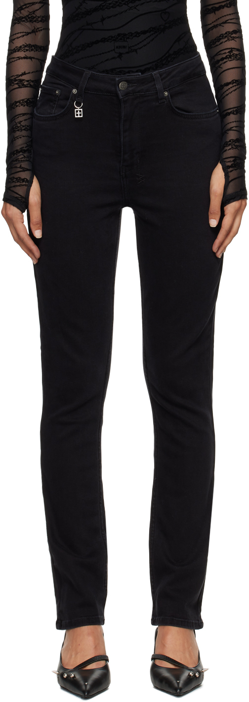 Ksubi Black Stealth Charm Jeans In 001 Black