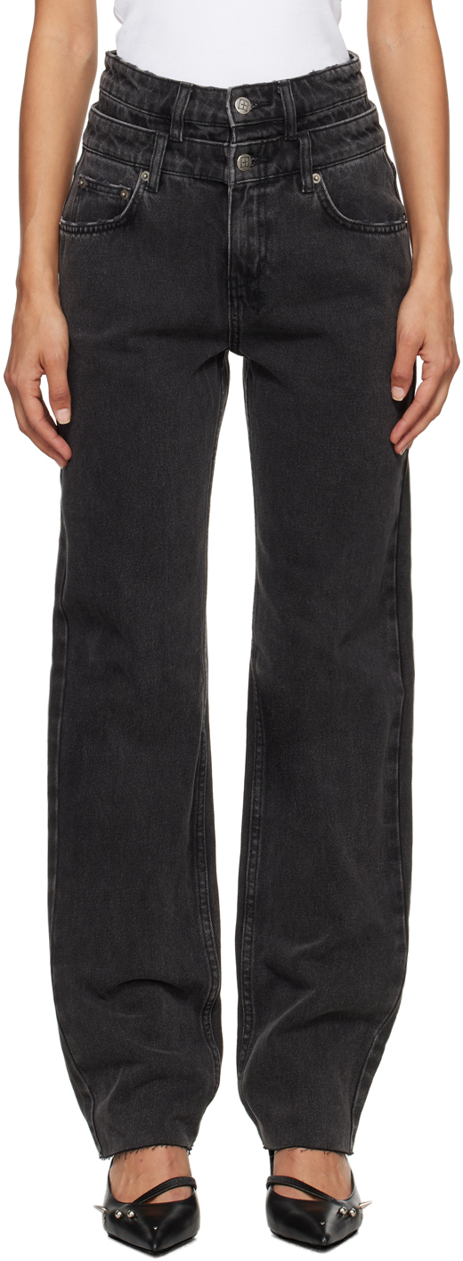 Ksubi Black Playback Rework Shadow Jeans In 001 Black