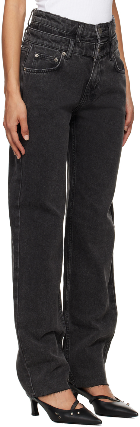 KSUBI BLACK PLAYBACK REWORK SHADOW JEANS