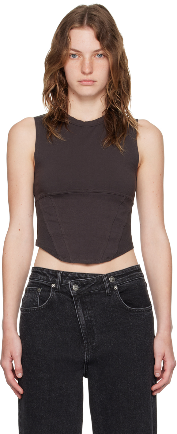 Shop Ksubi Black Staged Tank Top