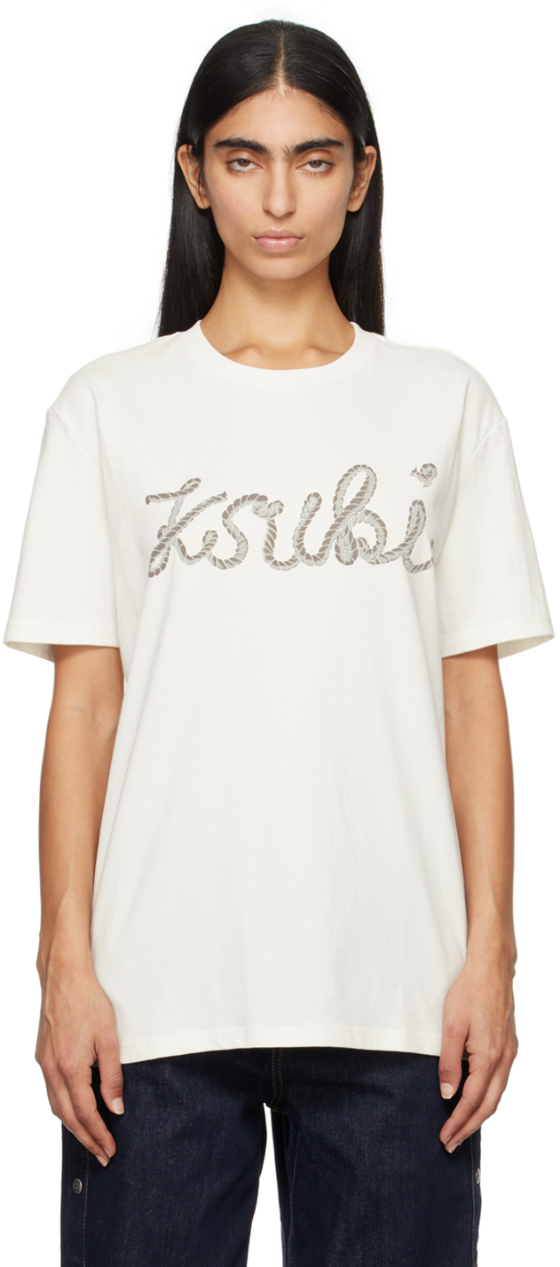 Shop Ksubi Off-white Roped Kash Ss T-shirt In Vintage White