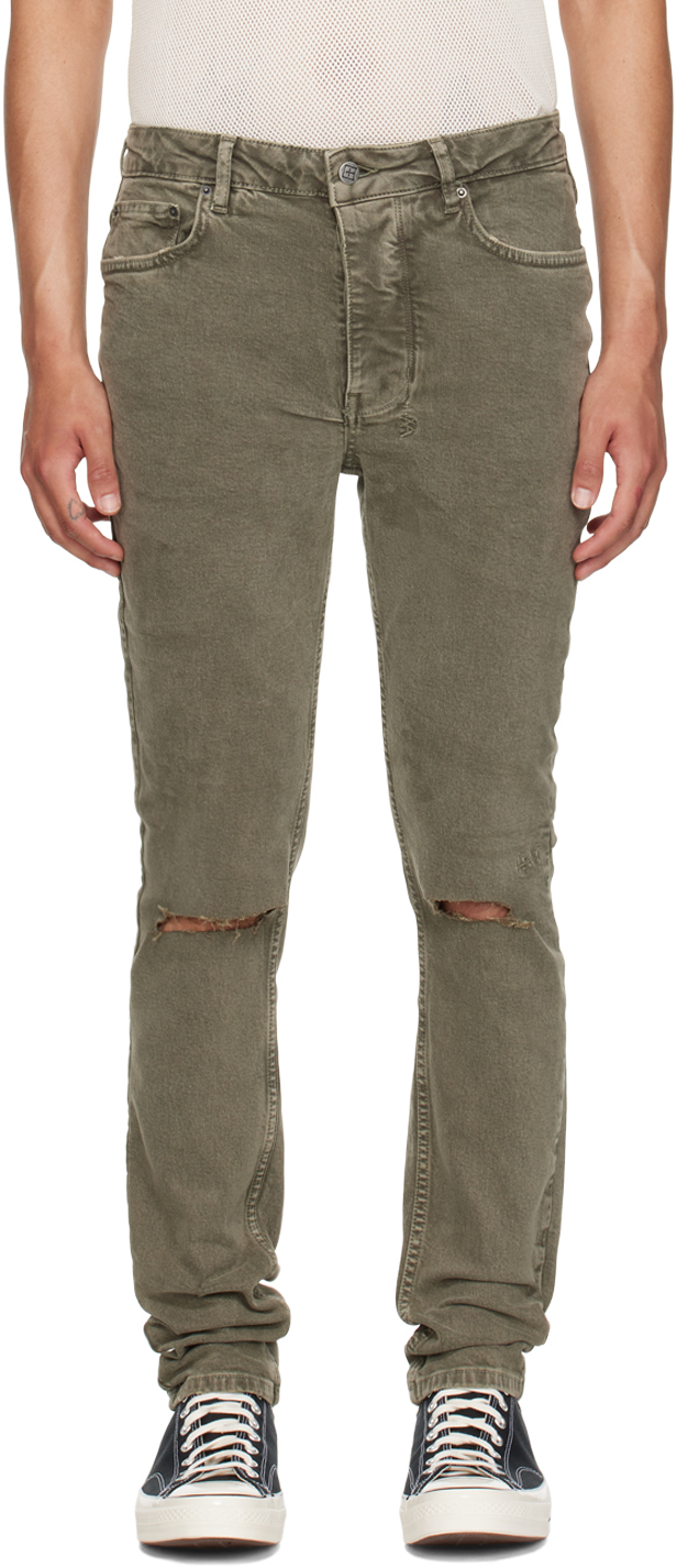 Shop Ksubi Green Chitch Overdye Jeans