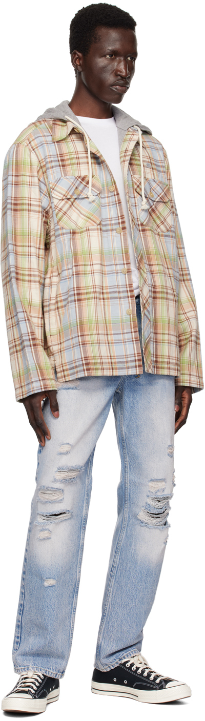 KSUBI BLUE HAZLOW NU HERITAGE TRASHED JEANS 