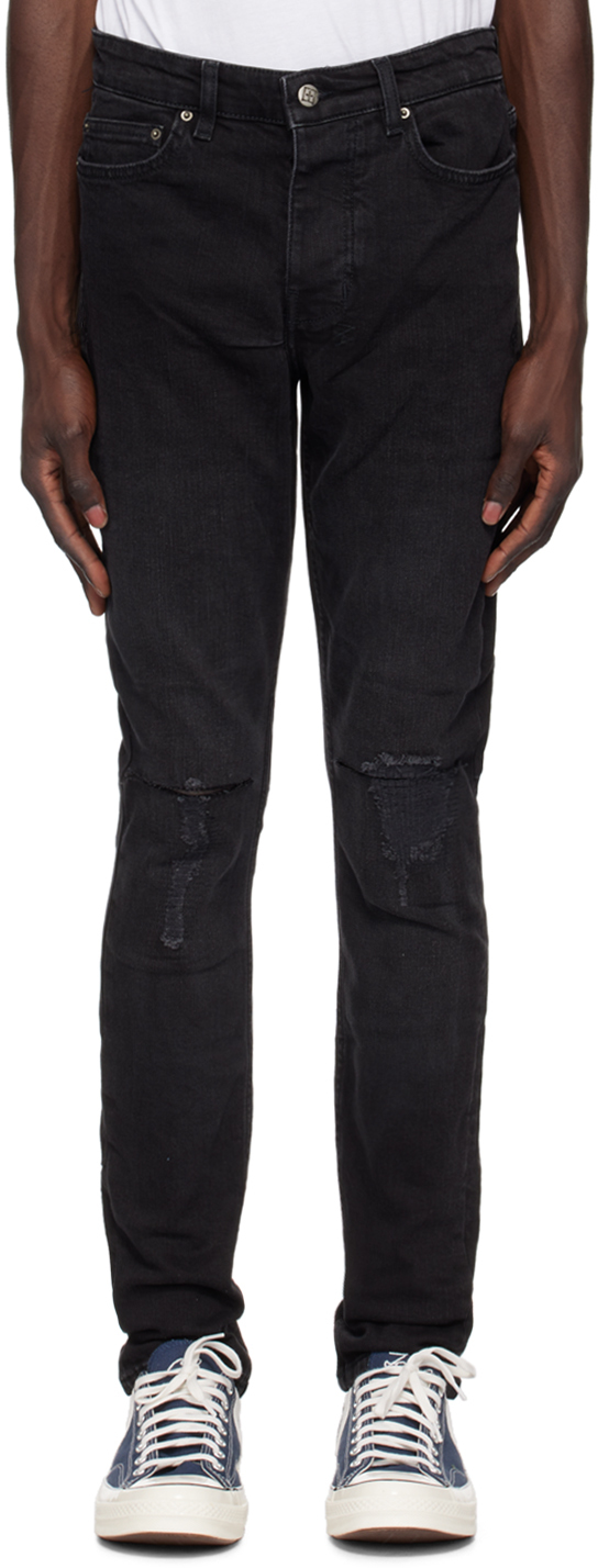 Black Chitch Krow Krushed Jeans by Ksubi on Sale