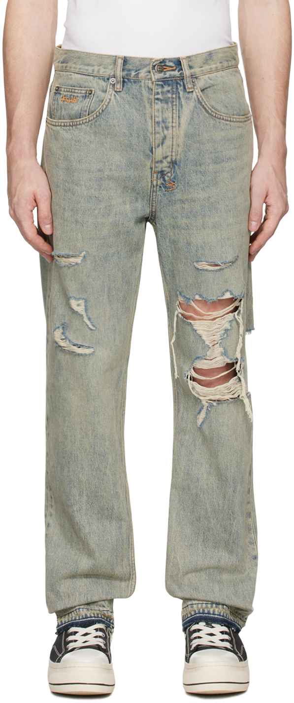 Shop Ksubi Blue Anti K Jeans In Denim