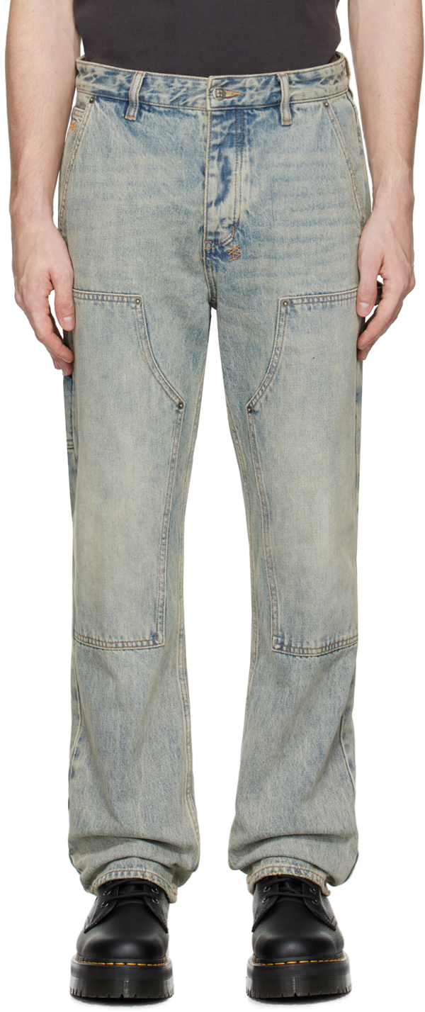 Shop Ksubi Blue Operator Jeans In Denim