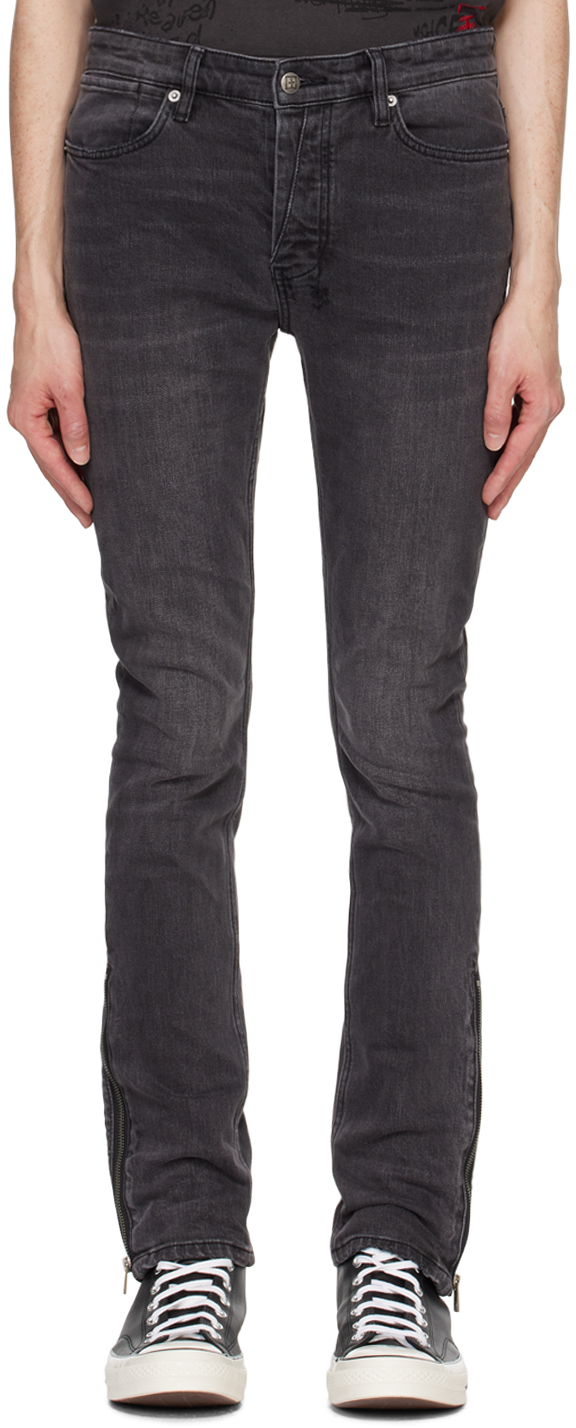 Shop Ksubi Black Van Winkle Angst Chamber Jeans