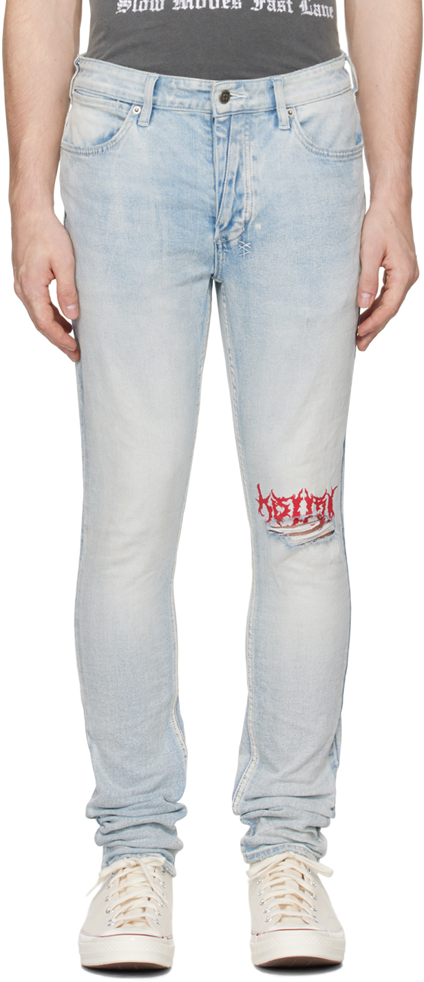 Shop Ksubi Blue Van Winkle Legacy Jeans In Denim