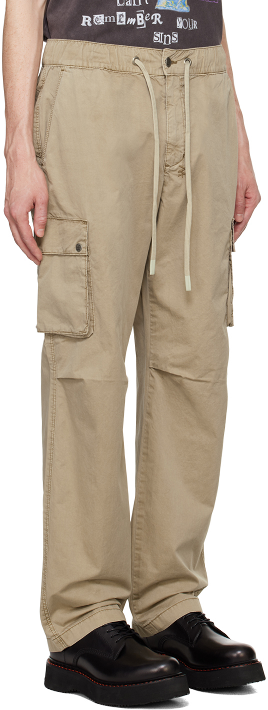 KSUBI TAUPE KRUSH CARGO PANTS