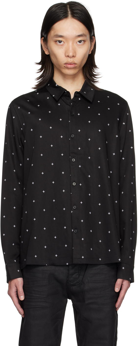 Black Polka Plus Shirt