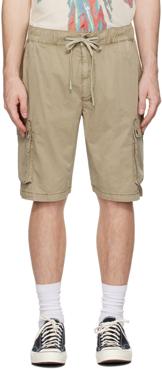 Shop Ksubi Beige Krush Cargo Shorts In Tan