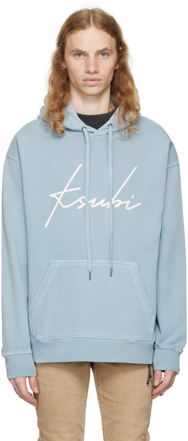 Shop Ksubi Blue Skript Biggie Hoodie