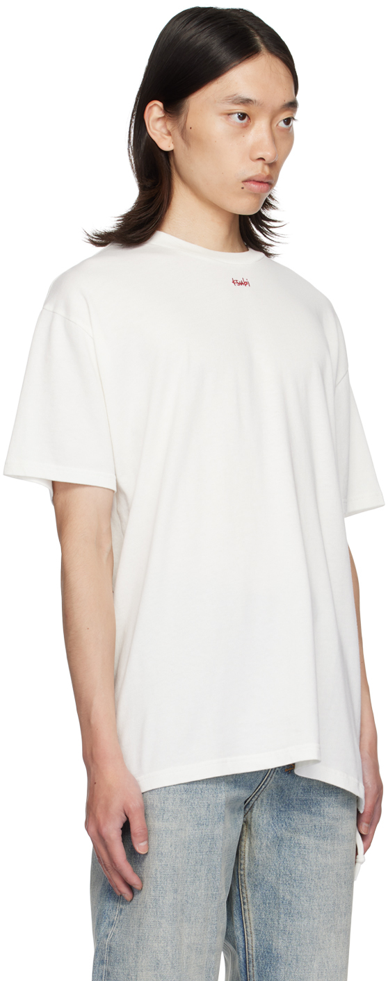 KSUBI WHITE STITCH UP BIGGIE T-SHIRT