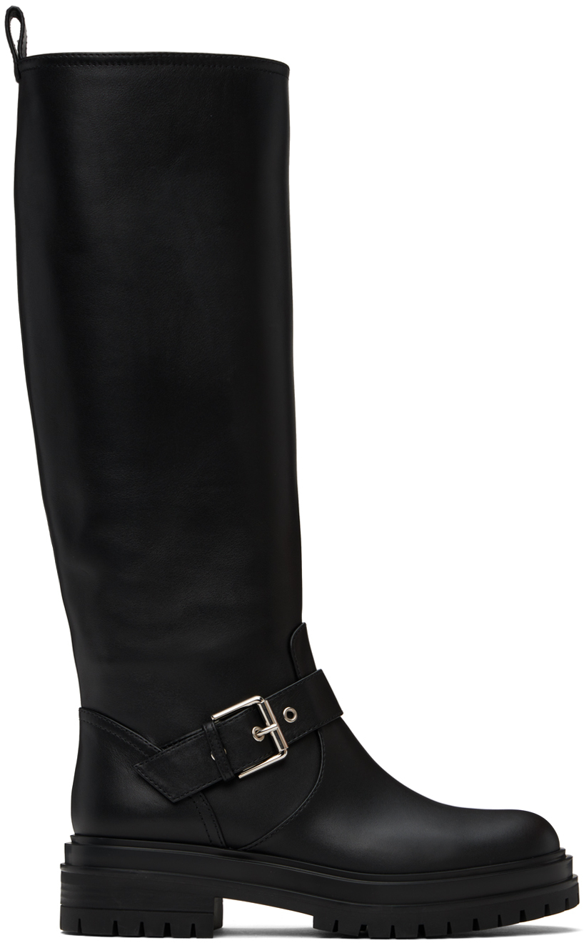 Shop Gianvito Rossi Black Thiago Tall Boots In Nero