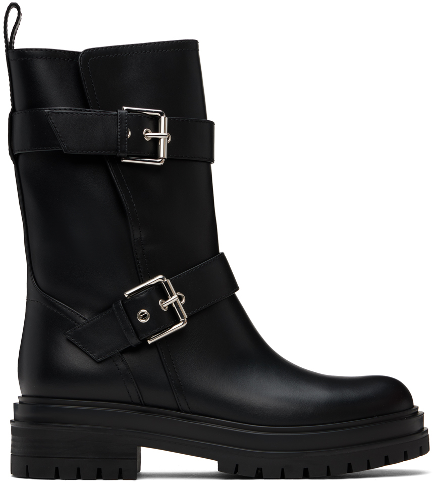 Shop Gianvito Rossi Black Thiago Boots In Nero