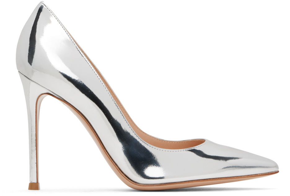 Silver Gianvito 105 Heels