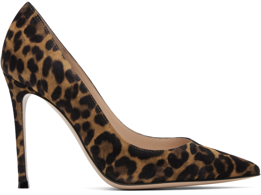 Shop Gianvito Rossi Brown & Black Gianvito Heels In Allp