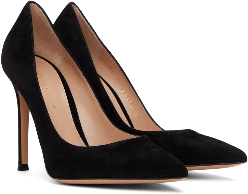Gianvito Rossi Woman Pumps Black Size 12 Textile Fibers In Nero