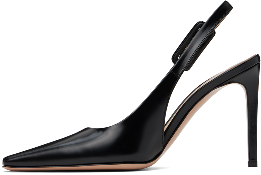 Gianvito Rossi Slingback-pumps Robbie 85 Aus Lackleder In Nero