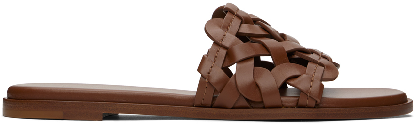 Shop Gianvito Rossi Brown Amalfi Sandals In Hava