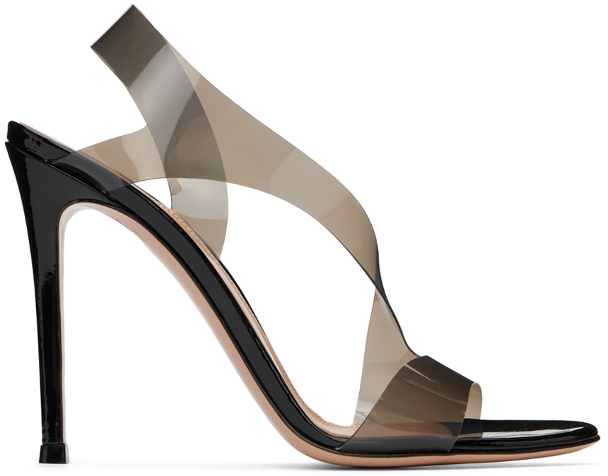 Gianvito Rossiのブラック Metropolis ヒールサンダルがセール中