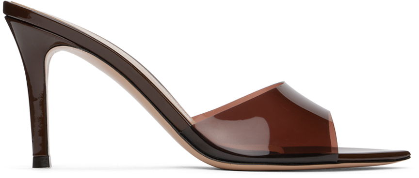 【関税込み】Gianvito Rossi ブラウン Elle 85 ヒールサンダル Brown Elle 85 Heeled Sandals by Gianvito Rossi on Sale