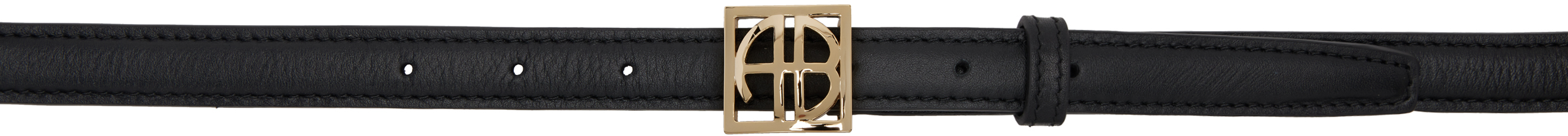 Black Monogram Belt