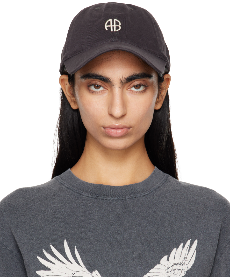 ANINE BING Black Jeremy Baseball Cap SSENSE Anine bing black jeremy baseball cap ssense