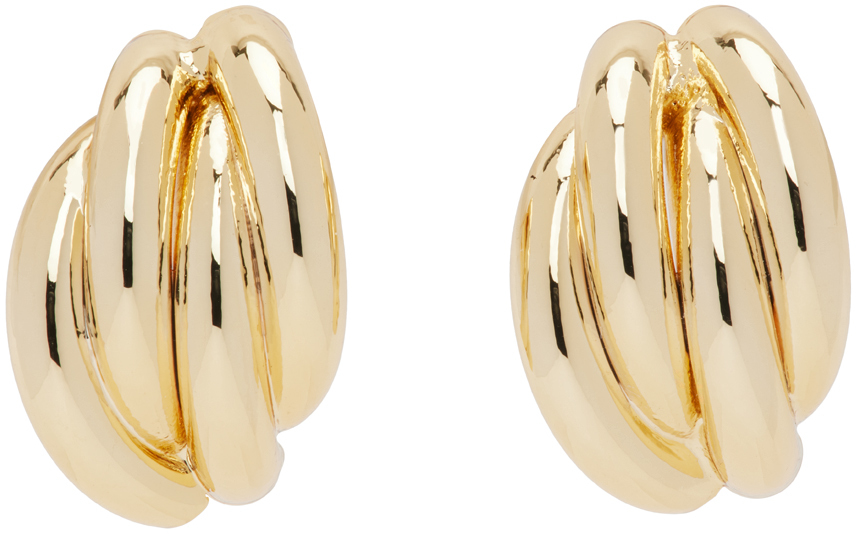 Gold Knot Earrings by ANINE BING on Sale