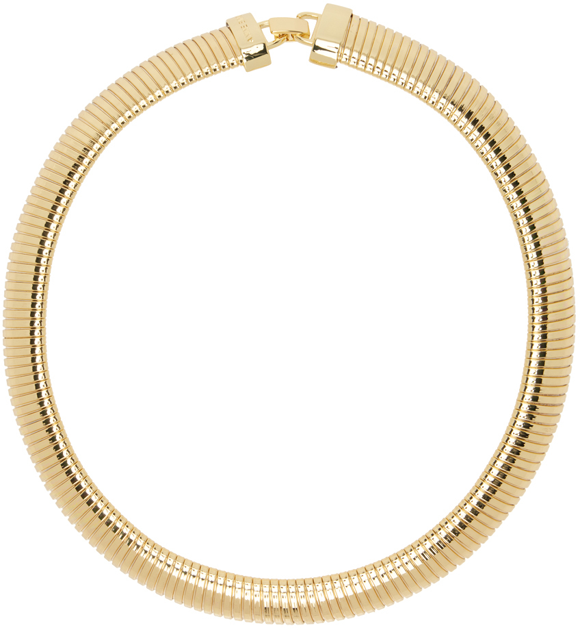 Gold Coil Chain Necklace