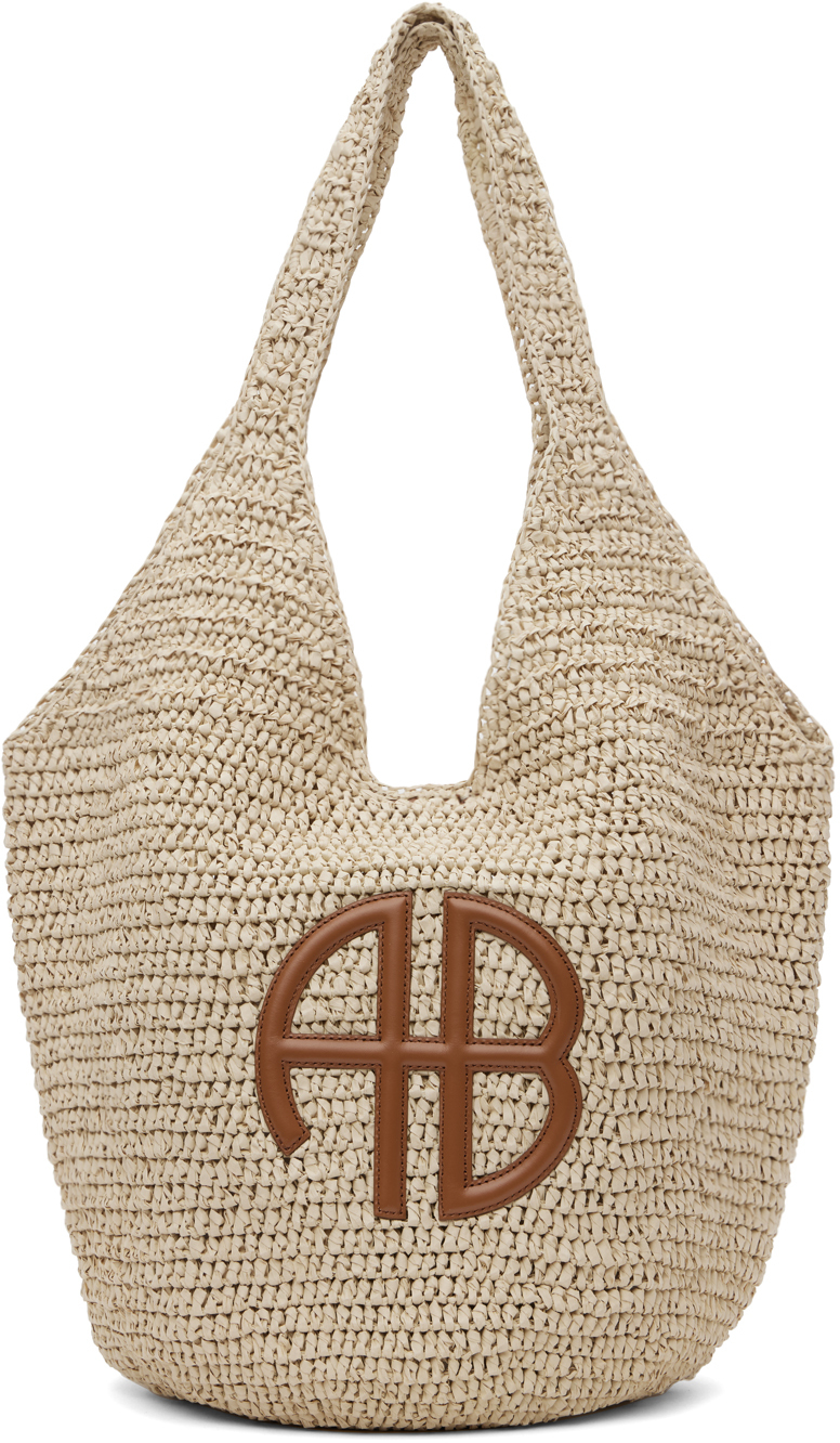 Beige Large Leah Tote