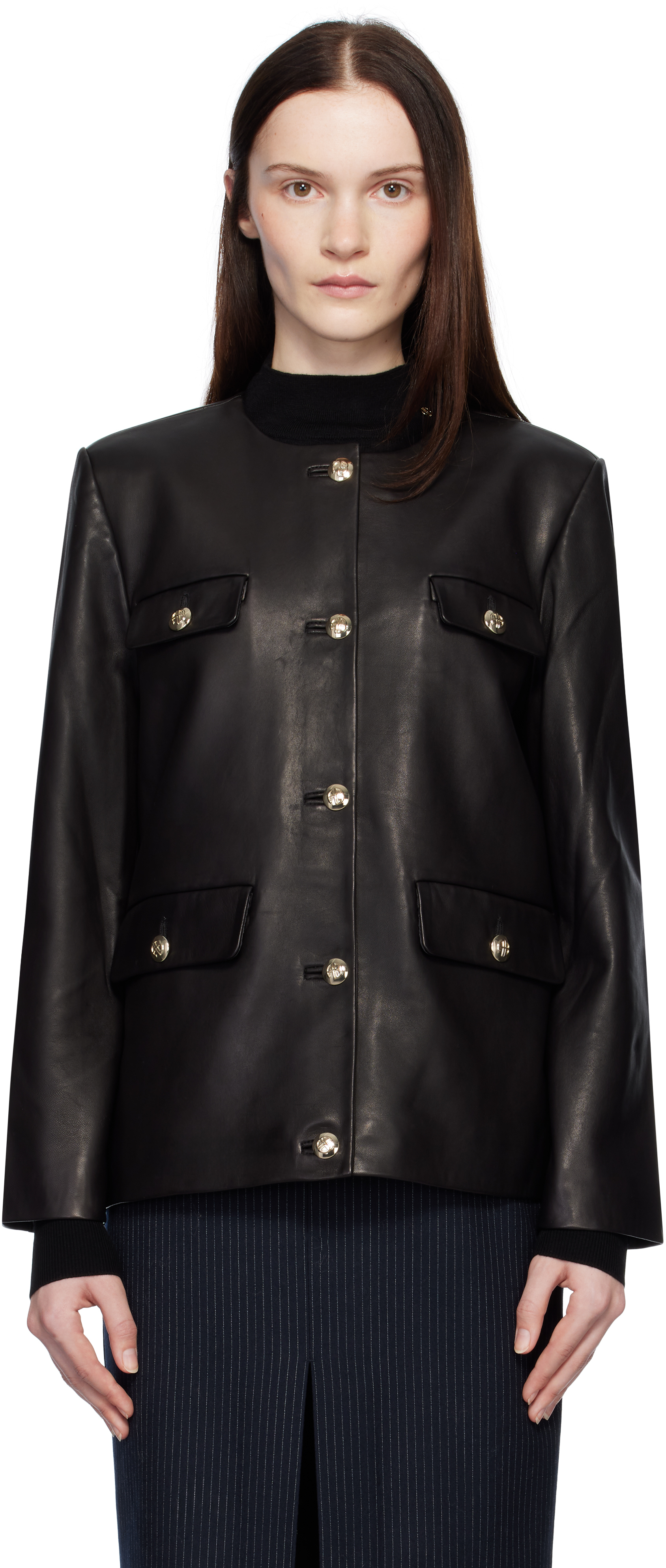 Black Lydia Leather Jacket