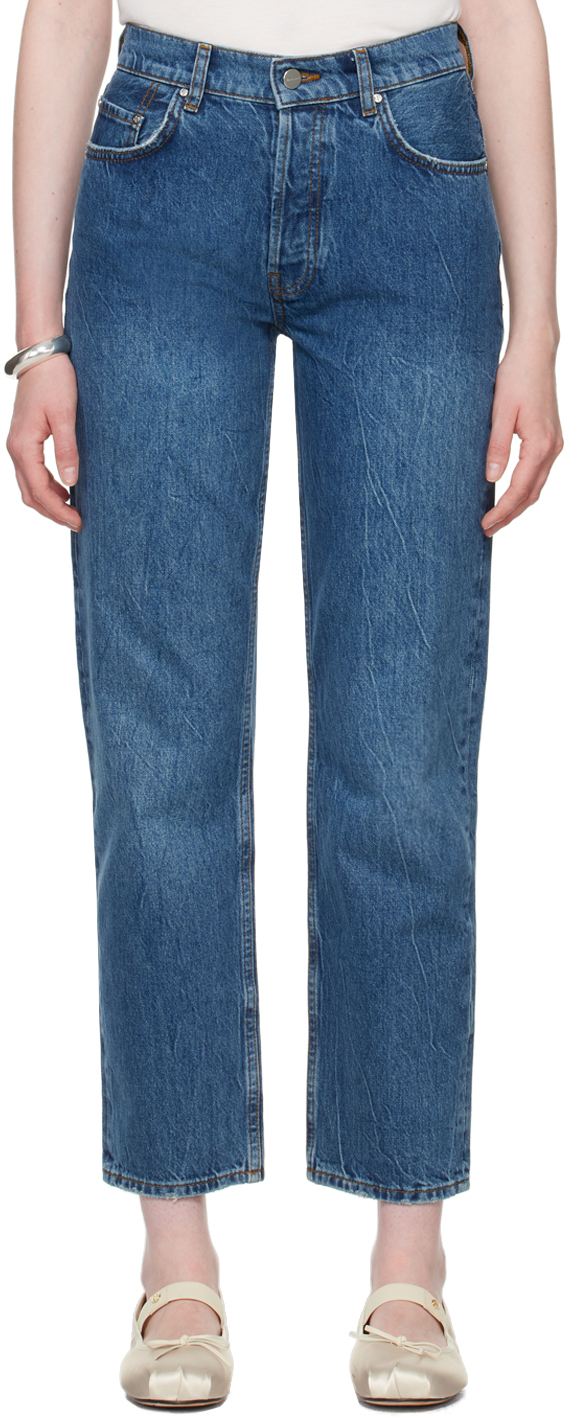 【関税込み】ANINE BING ブルー Benson ジーンズ ANINE BING Benson ジーンズ | ブルー | FARFETCH JP